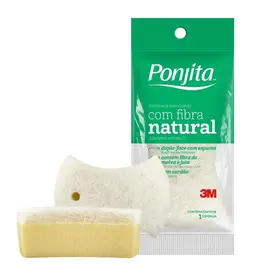 Esponja de Banho Ponjita 3M Fibra Natural 1 Unidade
