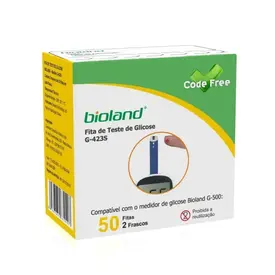 Fita de Teste de Glicose Bioland G-423S - 50 Fitas