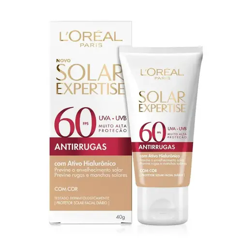 Protetor Solar Facial L'Oréal Paris Expertise Antirrugas FPS60 50g