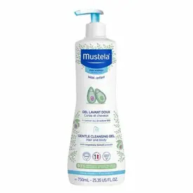 Gel de Banho Infantil Mustela Bebê Suave Corpo e Cabelo 750ml