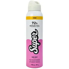Desodorantel Feminino Super Velvet 72H Antitranspirante Aerossol 150ml