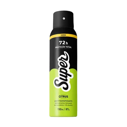 Desodorante Masculino Super Men Citrus 72H Antitranspirante Aerossol 150ml
