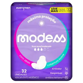Absorvente Modess Malha Suave com Abas 32 Unidades