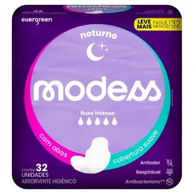 Absorvente Modess Noturno com Abas 32 Unidades
