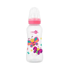 Mamadeira Neopan Rosa 6M+ Ortodôntica 250ml