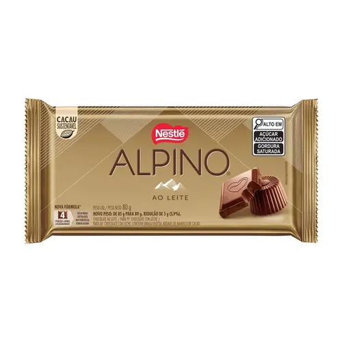 Chocolate Nestlé Alpino Ao Leite 80g