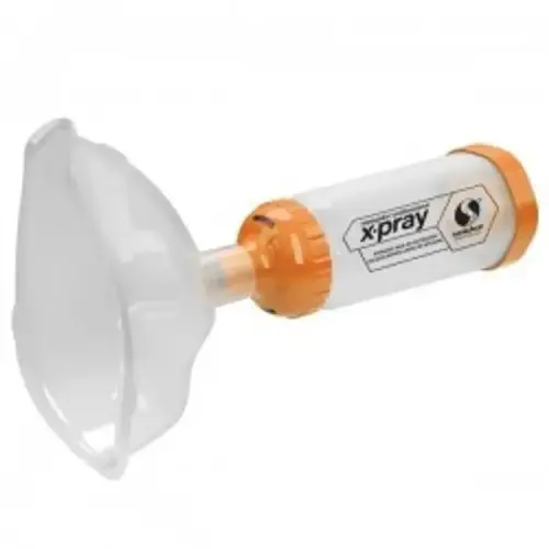 Espaçador para Inalação Unidirecional X-Pray Laranja - Soniclear - 1 Unidade