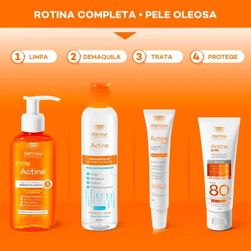 Protetor Solar Facial Darrow Actine Ultra FPS 80 Sem Cor 40g