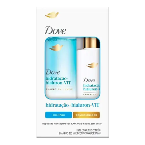 Kit Dove Hidratação + Hialuron-VIT Shampoo 350ml + Condicionador 175ml