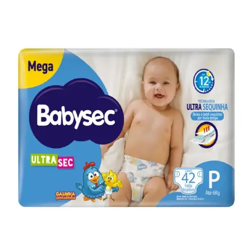 Fralda Babysec Galinha Pintadinha Ultrasec Mega P 42 Unidades