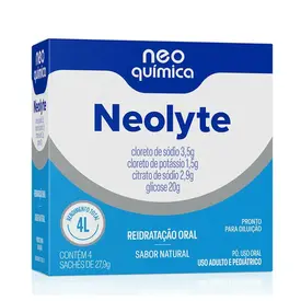 Reidratação Oral Neolyte Sabor Natural 4 Sachês de 27,9g - Neo Química