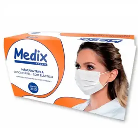 Máscara Cirúrgica Tripla Camada Medix - 50 Unidades