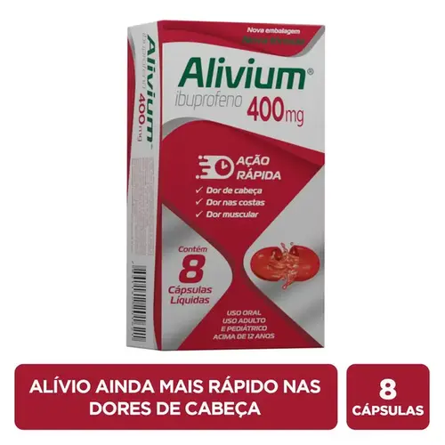 Alivium 400mg 8 Cápsulas Moles