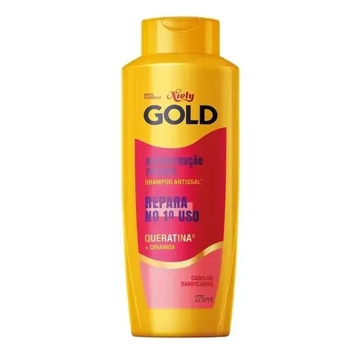 Shampoo Niely Gold Reconstrução Potente 275ml