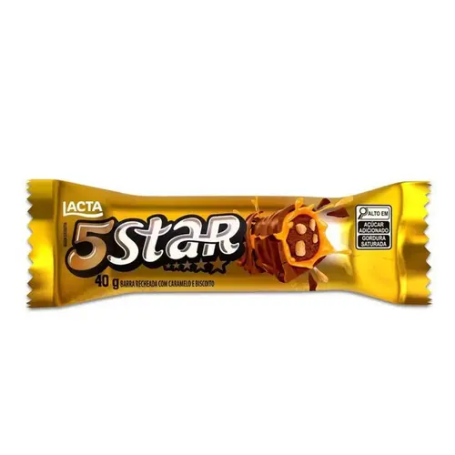Chocolate Lacta 5 Star Caramelo e Wafer 40g