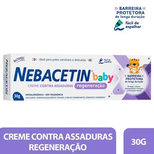Creme Antiassaduras Nebacetin Baby Regeneração 30g