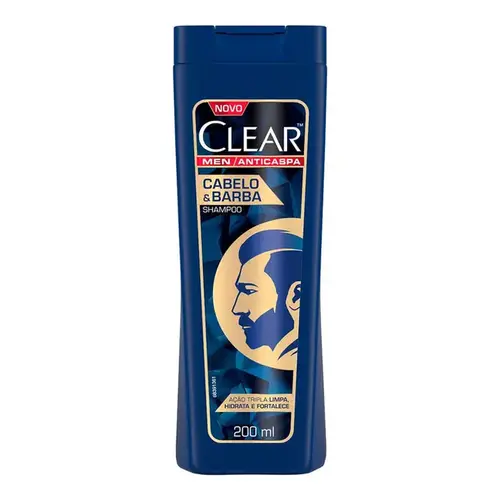 Shampoo Clear Men Anticaspa Cabelo e Barba 200ml