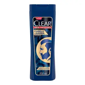 Shampoo Clear Men Anticaspa Cabelo e Barba 200ml