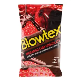 Preservativo Blowtex Morango com Chocolate 3 Unidades