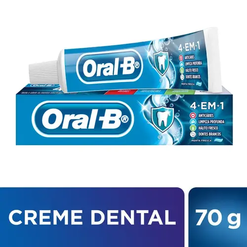 Creme Dental Oral B 4 em 1 Menta Fresca 70g