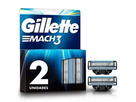 Carga Refil para Aparelho de Barbear Gillette Mach3 - 2 Unidades
