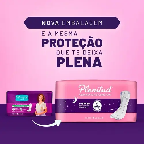 Absorvente Geriátrico Plenitud Femme Noturno 8 Unidades