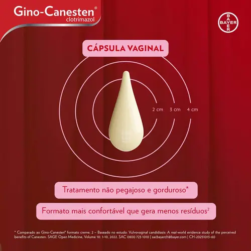 Gino-Canesten 20mg/g Creme Vaginal 20g + 3 Aplicadores
