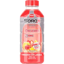 Sorox Bebida Hidratante Eletrólitos Morango com Laranja Zero Açúcar 550ml