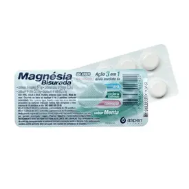 Magnésia Bisurada Sabor Menta 10 pastilhas