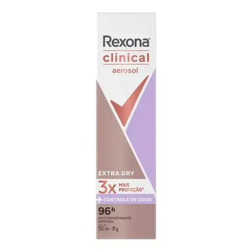 Desodorante Feminino Rexona Clinical Extra Dry Aerosol 150ml