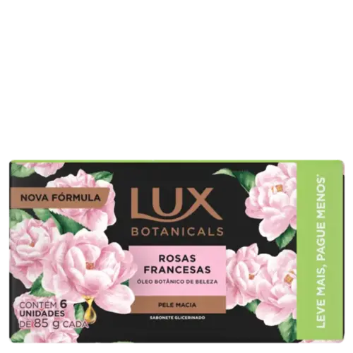 Kit Sabonete em Barra Lux Botanicals Rosas Francesas 6 Unidades de 85g