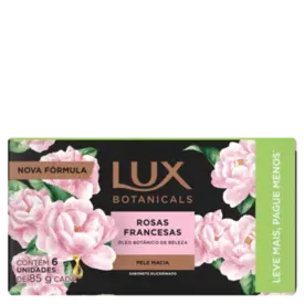 Kit Sabonete em Barra Lux Botanicals Rosas Francesas 6 Unidades de 85g