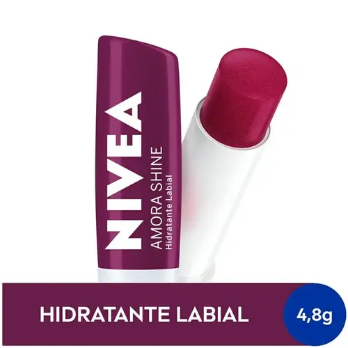 Hidratante Labial Nivea Shine - Amora - 4,8g