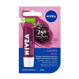 Hidratante Labial Nivea Shine - Amora - 4,8g