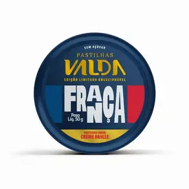 Pastilha Valda World França Creme Brûlée Lata 50g
