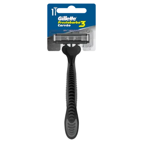 Aparelho De Barbear Gillette Prestobarba 3 Carvão - 1 Unidade