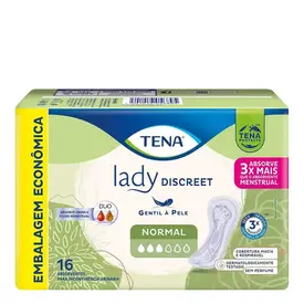 Absorvente Geriátrico Tena Lady Discreet Normal 16 Unidades