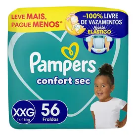 Fralda Pampers Confort Sec XXG 56 Unidades