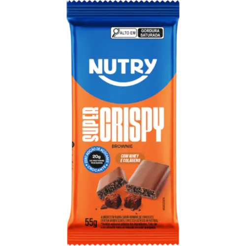 Barra de Proteína Nutry Super Crispy Brownie 55g