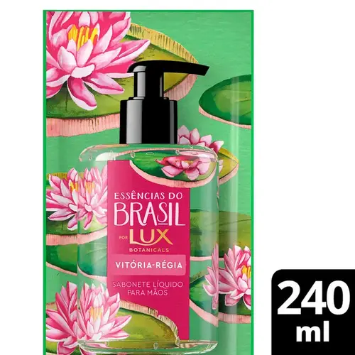 Sabonete Líquido para as Mãos Lux Botanicals Essências do Brasil Vitória-Régia Refil 240ml