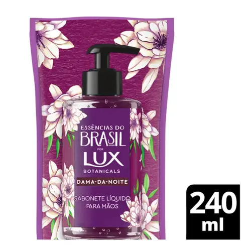 Refil Sabonete Líquido para as Mãos Lux Botanicals Essências do Brasil Dama-da-Noite 240ml