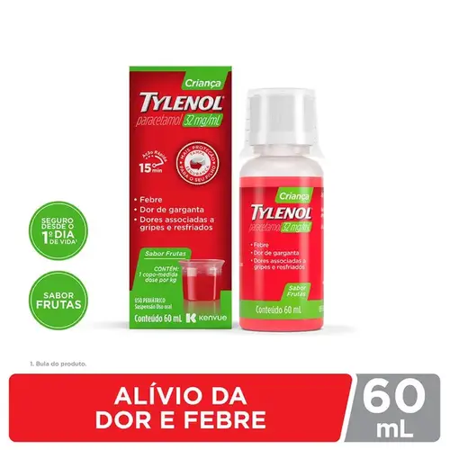 Tylenol Criança Frutas 32mg/ml - 60ml
