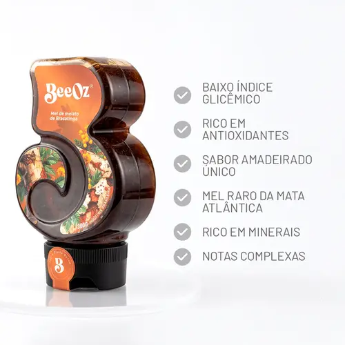 Mel de Melato de Bracatinga Beeoz Puro Pote 300g