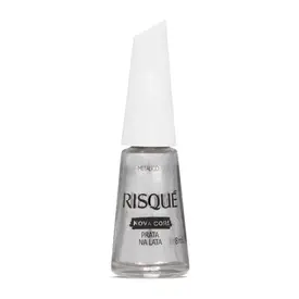 Esmalte Metálico Risqué Prata na Lata 8ml