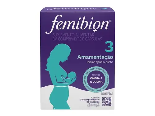 Femibion 3 - Amamentação (Após o Parto) - 28 Comprimidos e 28 Cápsulas