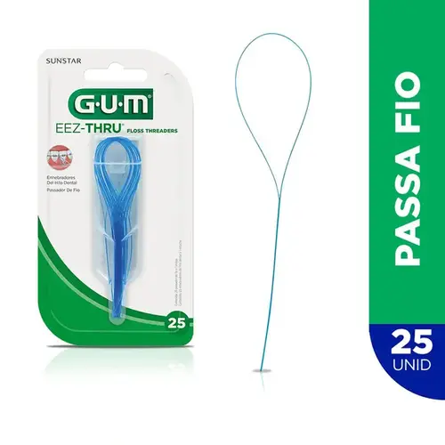 Passador de Fio Dental Gum Eez-Thru 25 Unidades