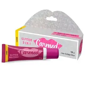 Hidratante Labial Carmed Glitter 3 em 1 Tutti-Frutti