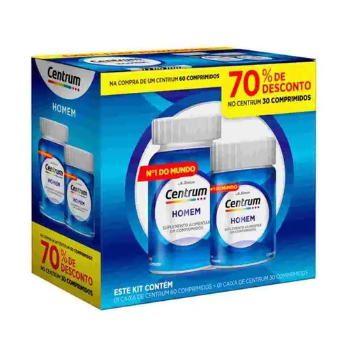 Kit Polivitamínico Centrum Homem Combo Leve 90 Comprimidos