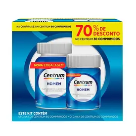 Kit Polivitamínico Centrum Homem Combo Leve 90 Comprimidos