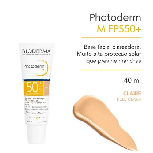 Protetor Solar Facial Photoderm Dorée Bioderma Pele Clara FPS50 40ml